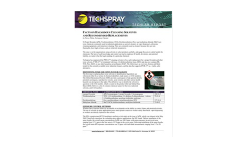 Feiten over oplosmiddelen voor gevaarlijke reiniging en aanbevolen vervangingen