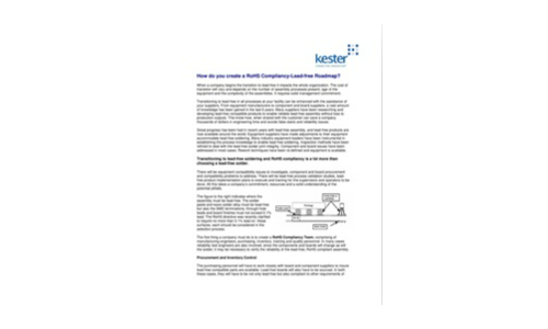 Hoe creëer je een ROHS Compliancy-Lead-Free Roadmap?