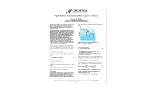 Impact van ultralow fase ruis oscillatoren op systeemprestaties