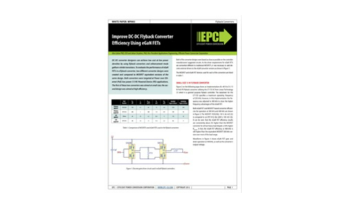 Verbeter de efficiëntie van DC-DC Flyback Converter met behulp van EGAN FETS