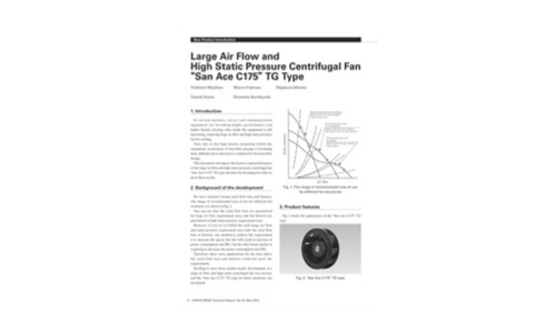 Grote luchtstroom en hoge statische druk centrifugaalventilator  San Ace C175  TG Type