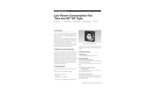 Low Power Consumption Fan San Ace 60 GA Type
