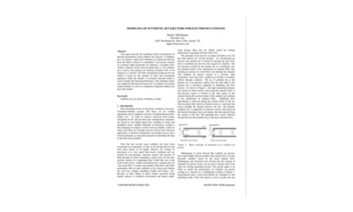 Modellering van synthetische jet -ejectoren voor elektronicaboeling