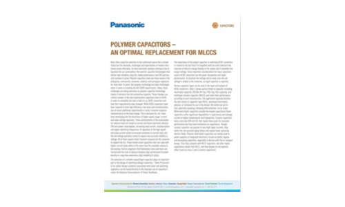 Polymeercondensatoren - een optimale vervanging voor MLCC