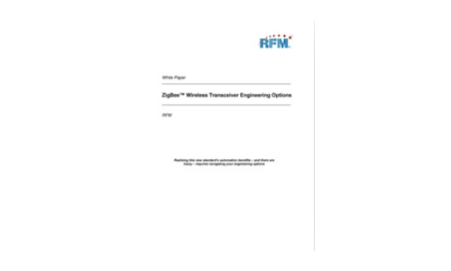 Zigbee â„¢ draadloze transceiver engineeringopties
