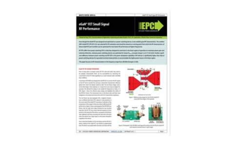 Egan® FET Small Signal RF -prestaties